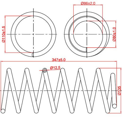 Zikmar Пружина подвески, арт. Z48055R, 1 шт. #1