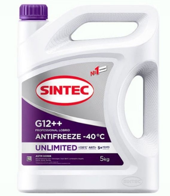 Антифриз -40 фиолетовый SINTEC Unlimited violet G12++ 5 кг. #1