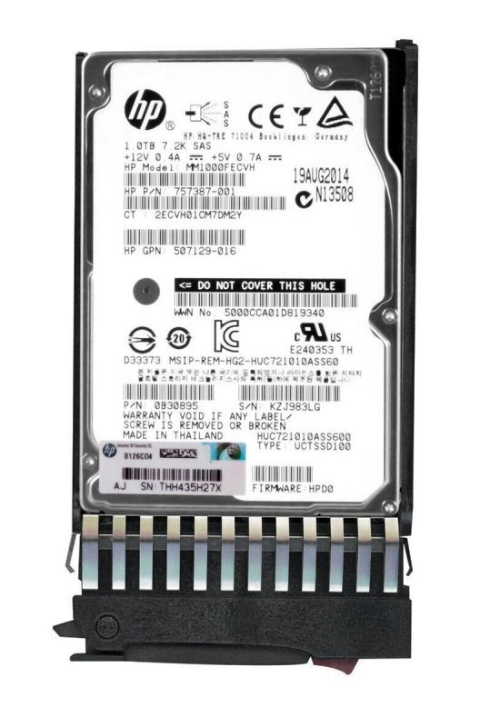 1 ТБ Внутренний жесткий диск, 2.5", 7200 об/мин, SAS (757387-001) #1