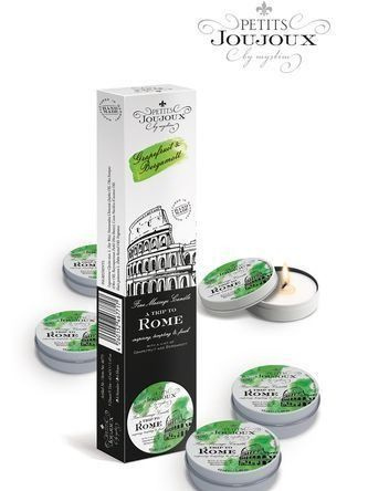 Набор из 5 эротических массажных свечей Petits JouJoux Rome Refill грейпфрут и бергамот 33 гр. интимная #1