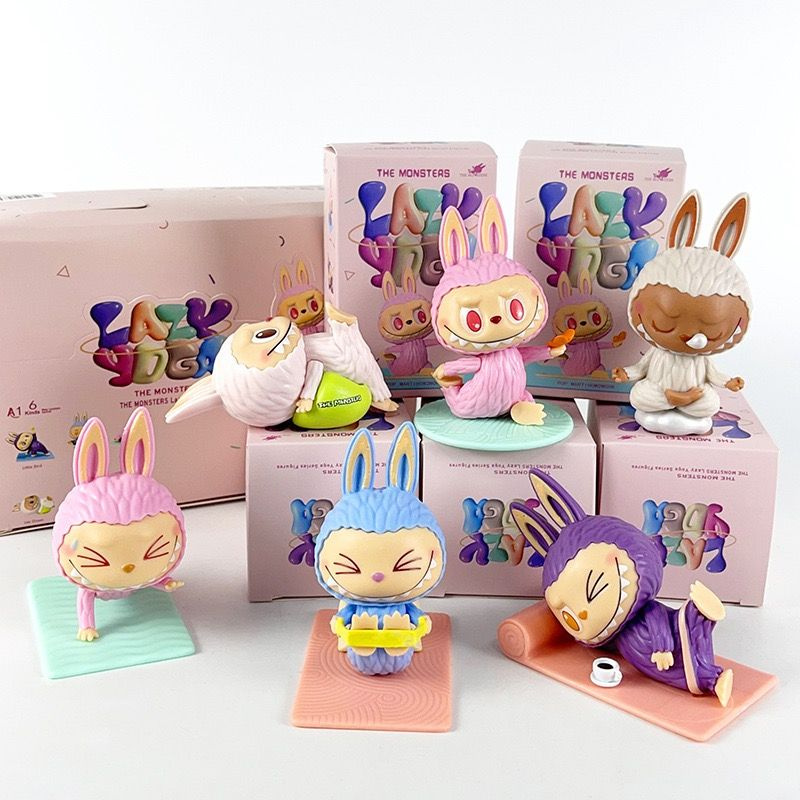 Фигурка POP MART Labubu lazy yoga: Фитнес-серия коллекционная