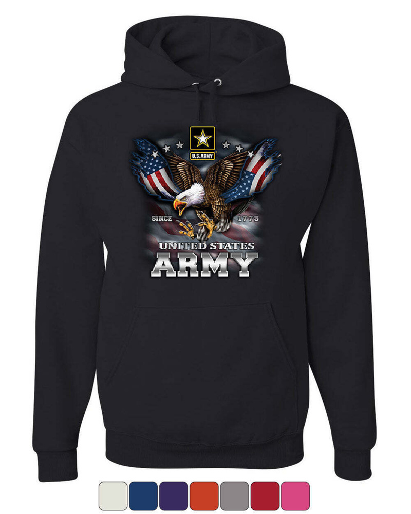 Худи Толстовка United States Army Hoodie Bald Eagle Army Strong Since 1775 USA Sweatshirt #1