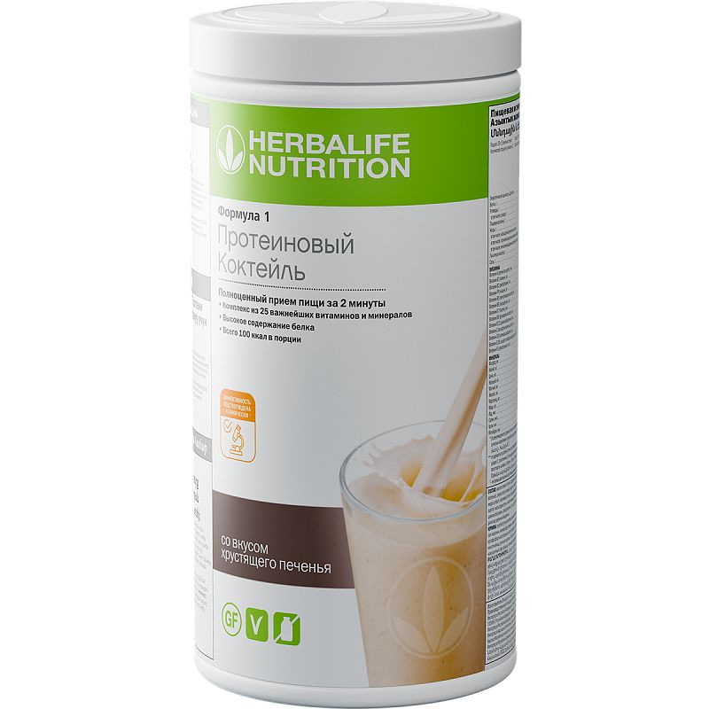 Протеиновый коктейль "Формула 1" со вкусом Хрустящего печенья, Herbalife Гербалайф #1