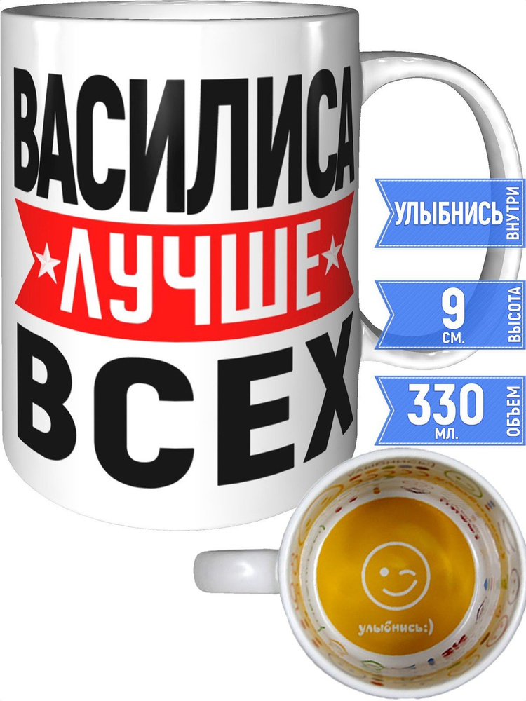 Кружка Василиса лучше всех - улыбнись внутри #1