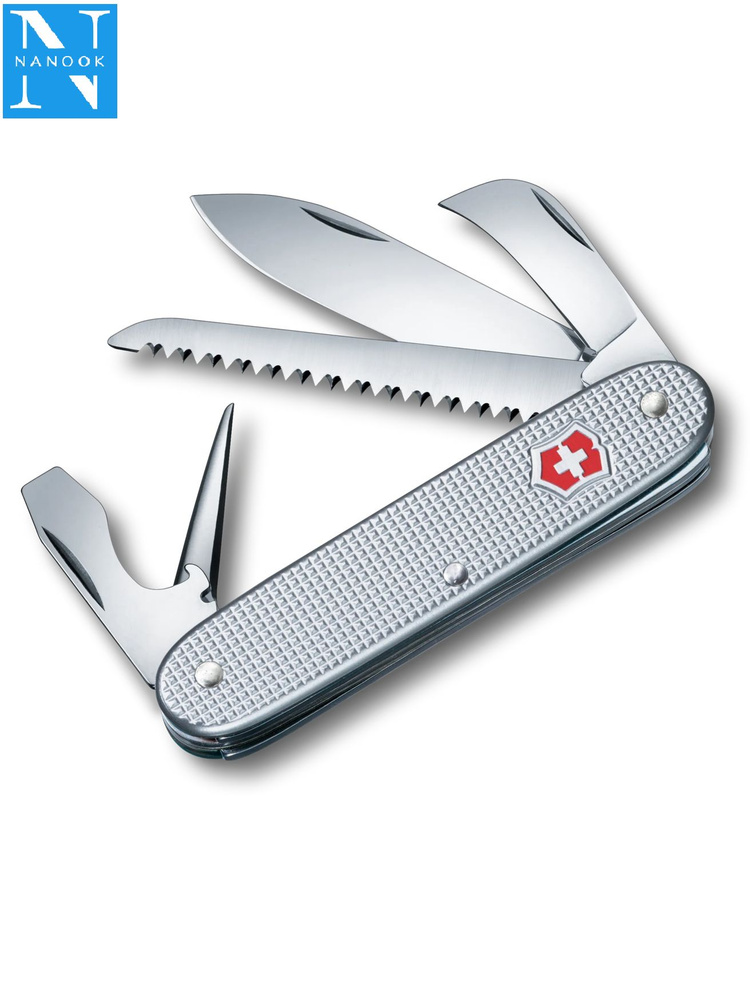 Нож перочинный VICTORINOX Swiss Army 7 Alox 0.8150.26, 93 мм, 9 функций, серебристый #1