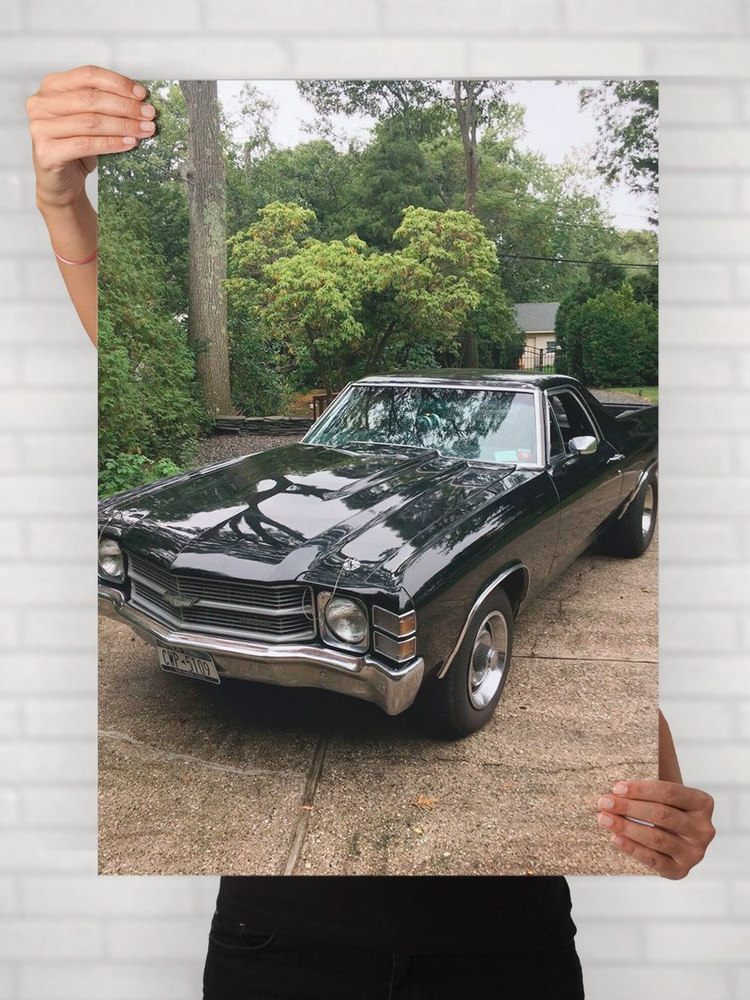Плакат на стену для интерьера Легенды Авто (Шевроле Эль Камино - Chevrolet El Camino 2) - Постер по машине #1
