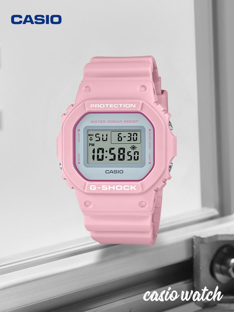 Casio Часы наручные Кварцевые G-SHOCK DW-5600SC-4PR мужские, антишок, 200м, 5лет батарея,Секундомер 1/100с #1