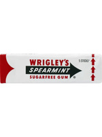 Жевательная резинка Wrigley's spearmint shewing, старая, 1 пластинка