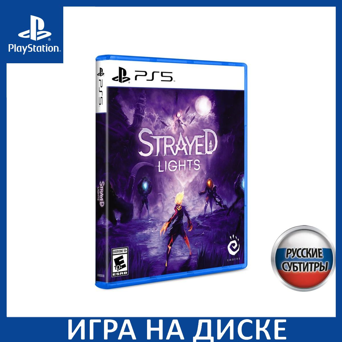 Диск с Игрой Strayed Lights (Limited Run #104) Русская Версия (PS5). Новый лицензионный запечатанный диск.
