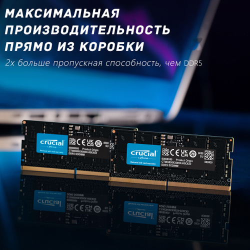 Модуль оперативной памяти Crucial 32 ГБ DDR5 PC44800 5600 MHz CL