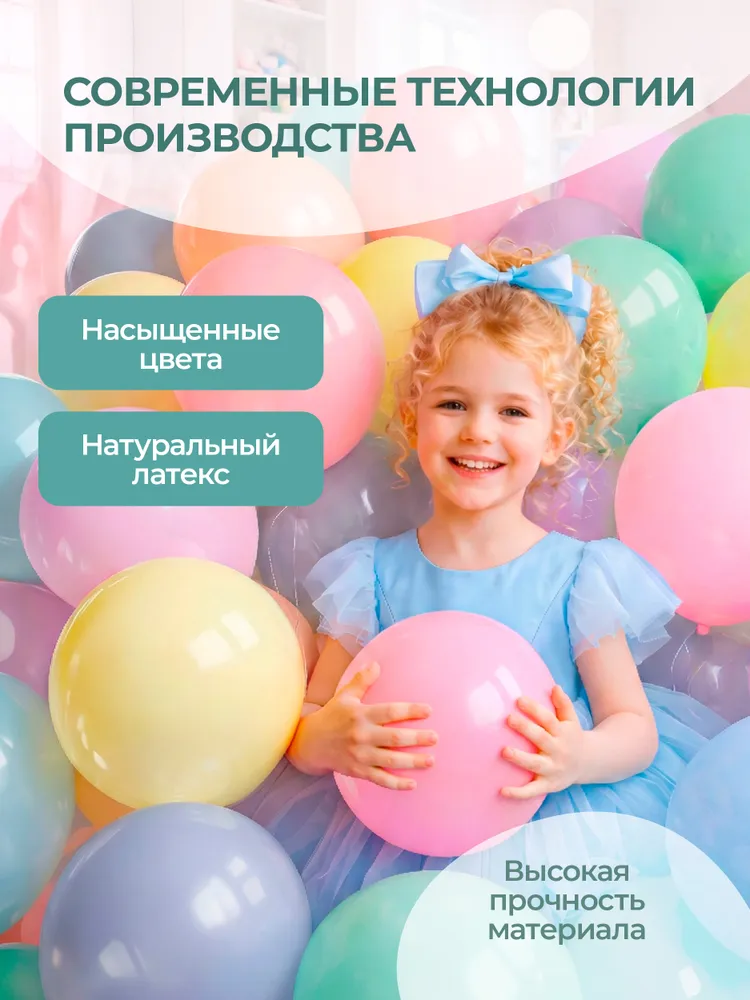 Воздушные Шары Набор 50шт./ 30см., 50 шт, фото 3