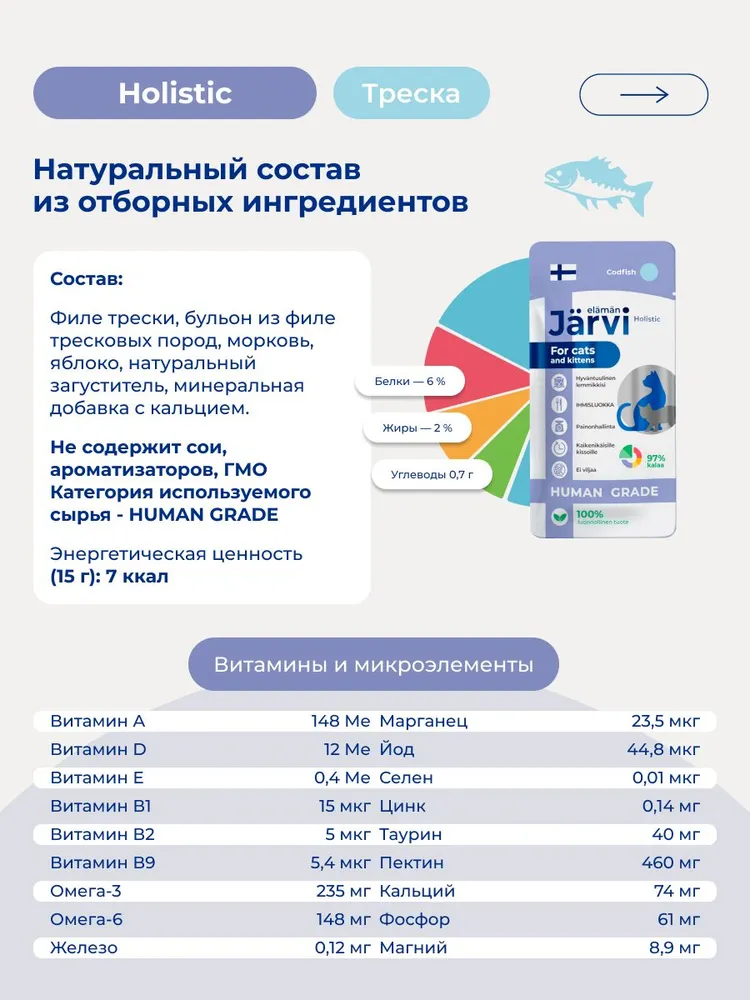 Комбо-набор Jarvi лакомства для кошек: крем-суп четыре вкуса, 15 г х 12 шт., 15 г, 12 шт, фото 5