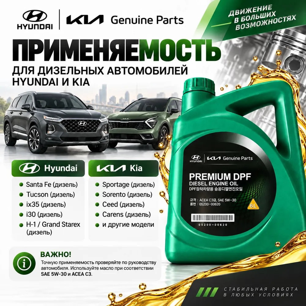 Hyundai 5W-30 Масло моторное, Синтетическое, 6 л, 6 л, фото 3