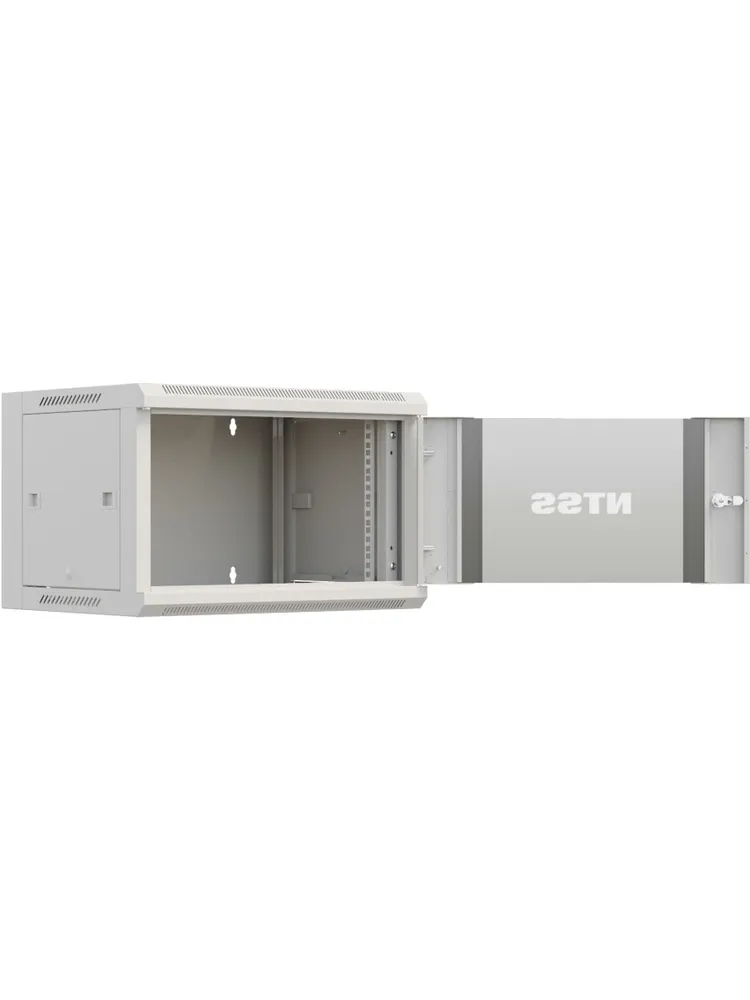 Шкаф коммутационный NTSS Премиум (NTSS-W9U6060GS-2) настенный 9U 600x600мм пер.дв.стекл 60кг серый 500мм 22кг 220град. 500мм IP20 сталь, 600x600 мм, 60 кг, фото 2