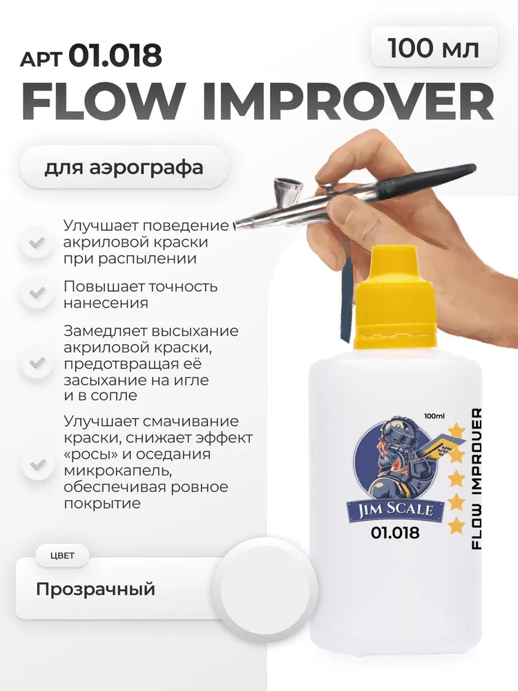 Жидкость для улучшения текучести краски Jim Scale Flow Improver 100мл, 100 мл