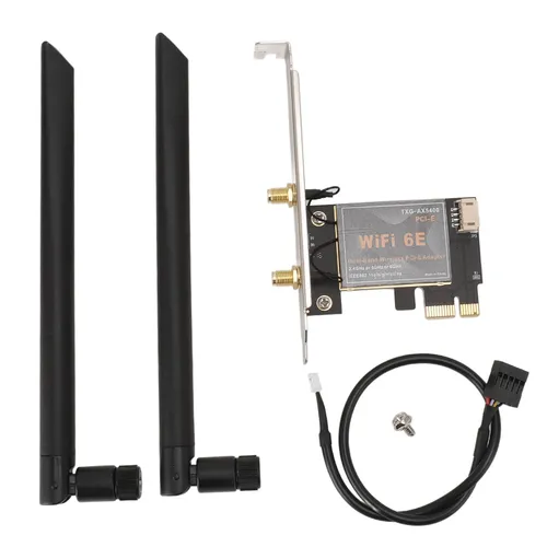 Wi-Fi 6E адаптер PCI-E, 6000 Мбит/с, Bluetooth 5.2, 8 дБ антенны, для игр и стриминга, Windows 11/10