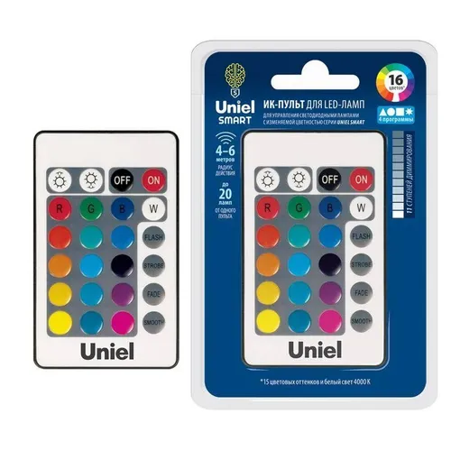 Пульт управления лампой RGB серии SMART UCH-S210 BLACK c ИК сенсором черный Uniel UL-00006531