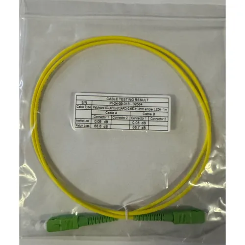 Патчкорд оптический simplex SC/APC-SC/APC, одномодовый (9/125 мкм, G657A1), LSZH, диаметр 3.0 мм, дл