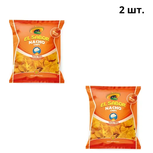 Чипсы El Sabor Nachitos BBQ без глютена 225г. ( 2 шт.)
