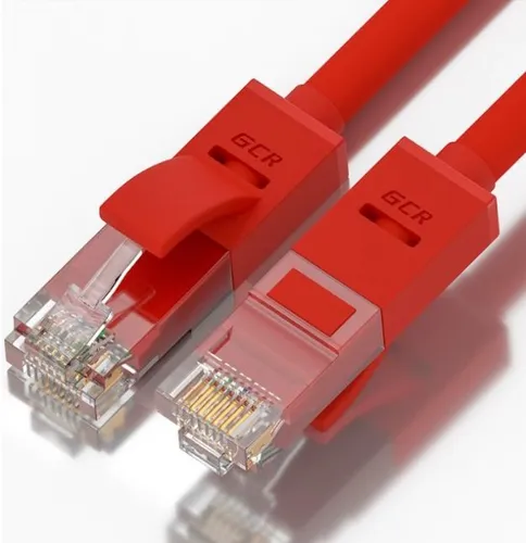 Сетевой кабель GCR UTP 24AWG cat.5e RJ45 T568B 1.5m Red GCR-LNC04-1.5m