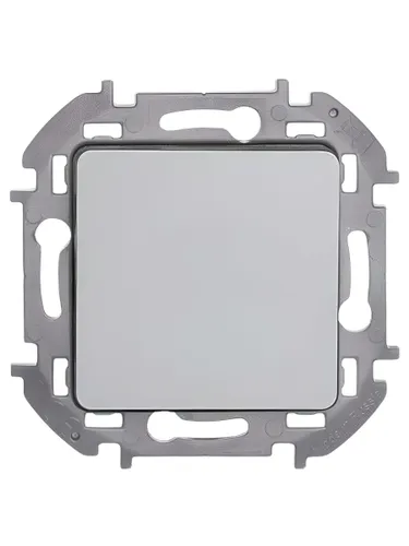 INSPIRIA Выключатель 1-клавишный 10АХ безвинтовое крепление алюминий