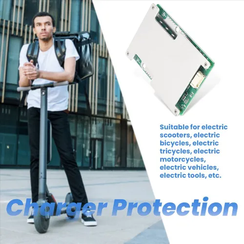 Защитная плата для зарядного устройства литий-ионных аккумуляторов 4S 12V 800A BMS (бело-зеленая)