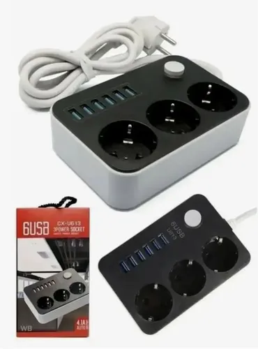 Многофункциональный сетевой фильтр с USB и защитой