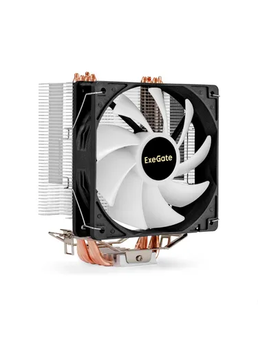 Кулер для процессора ExeGate Wizard EXX400V2-PWM.FRGb серебристый, 120 мм, алюминий/медь, 2400 об/ми