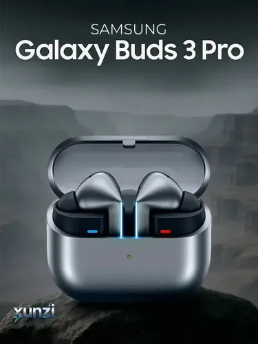 Samsung Наушники беспроводные с микрофоном, Bluetooth, USB Type-C, черно-серый, серый металлик