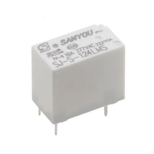 Реле SJ-S-124LMS, однополюсный нормально разомкнутый (1НО), 4-выводный, 16А, 277В перем., электромаг