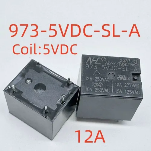 3pcs Реле 973-5VDC-SL-A 4-контактное 12А