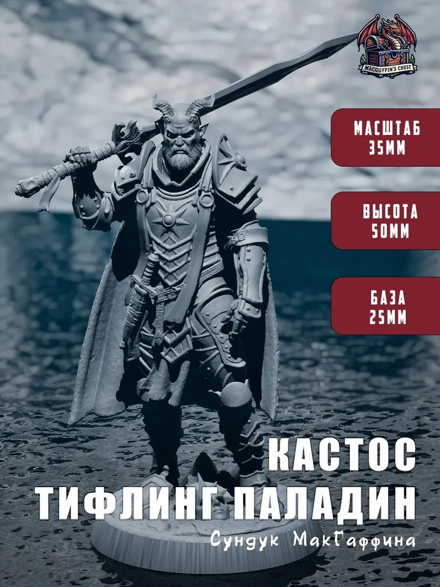 Кастос, тифлинг паладин