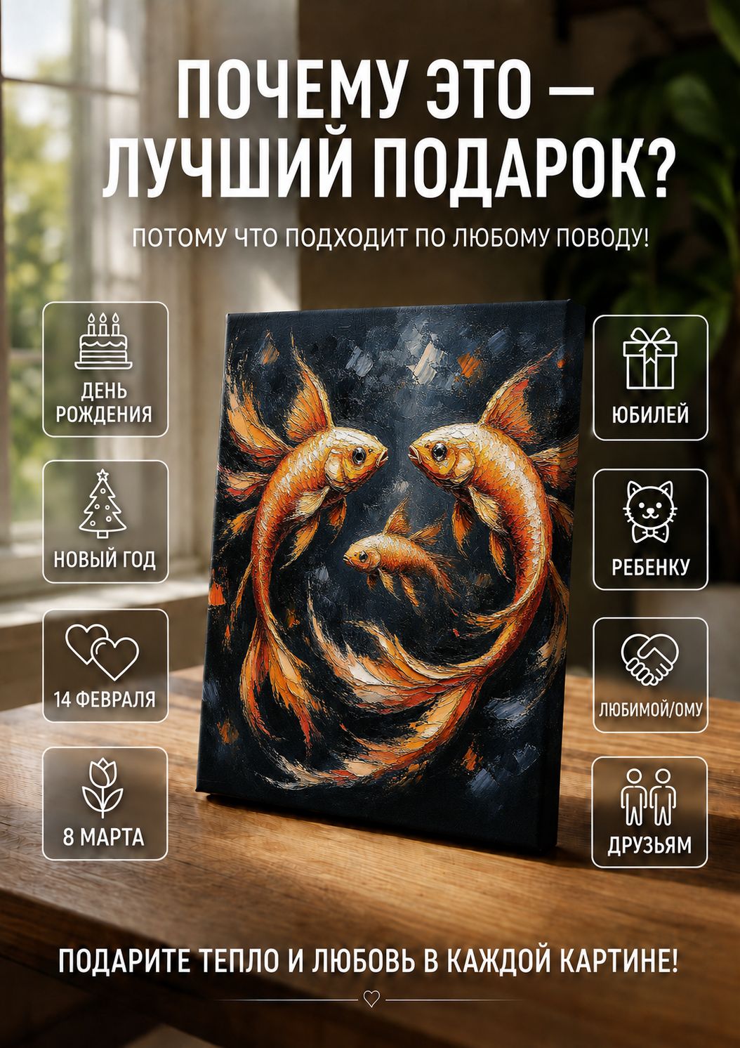 Танцующие золотые рыбки