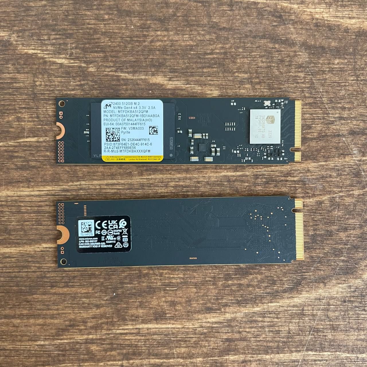 その他 Micron 2400 512GB SSD MTFDKBK512QFM 512 ГБ Внутренний SSD-диск Micron QLC 3D NAND 2280 SSD512