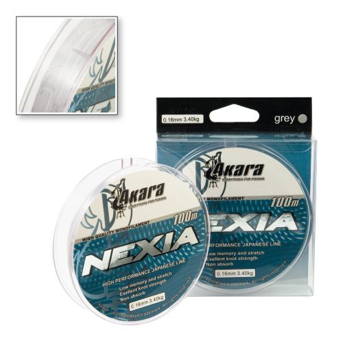 Леска Akara Nexia серая 100 м 0,16