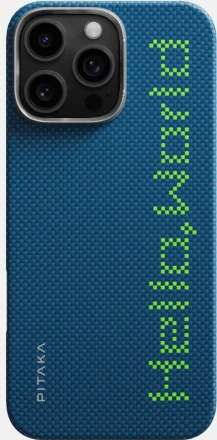 Чехол PITAKA для iPhone 15 Pro 6.1 Hello World Tactile Woven Чехол PITAKA для iPhone 15 Pro 6.1 Hello World Tactile Woven