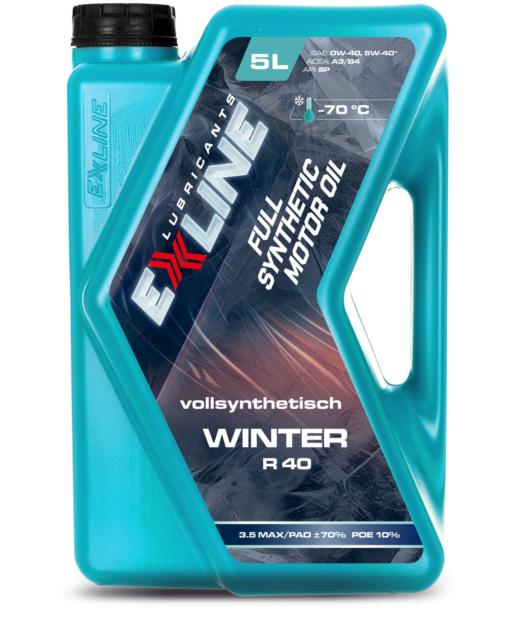 Exline Engine Масло моторное EXLINE LUBRICANTS 0W-40 Синтетическое 5 л EXWINTERR405L ...