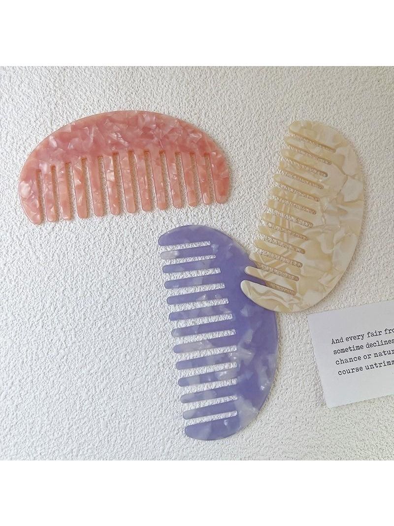 Marble Pattern Salon Comb Material Comparison and Styling Trade-offs — view 1