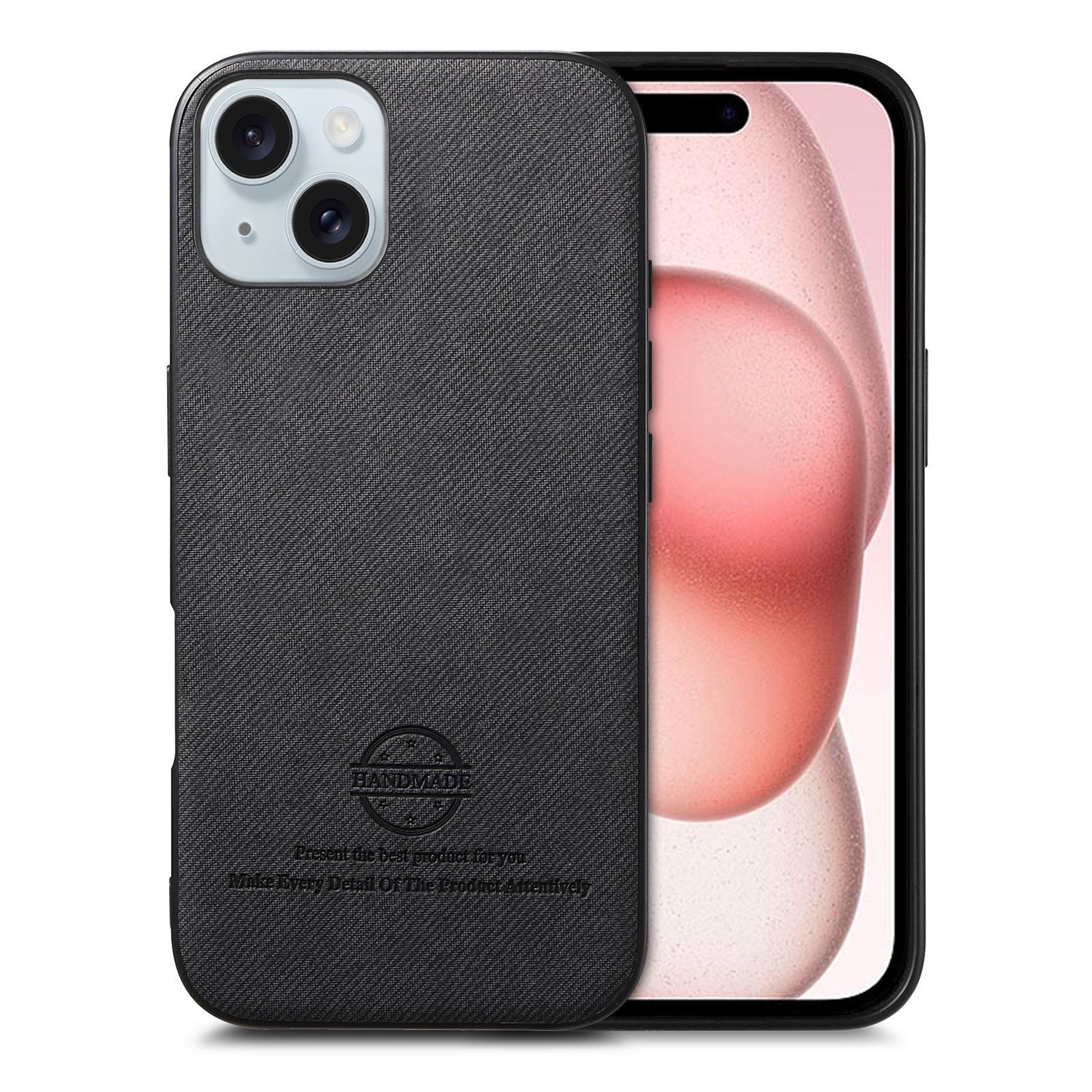 智能手机壳 用于 Apple iPhone 15, 热塑性聚氨酯, 黑色