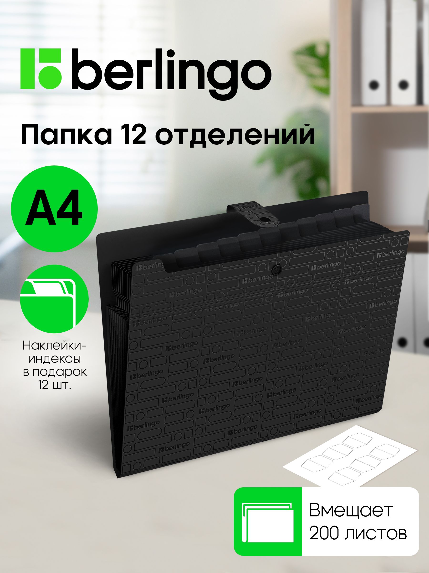 ПапкадлядокументовА4,12отделений