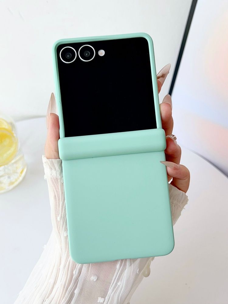 智能手机壳 用于 Samsung Galaxy Z Flip7, 硅胶, 浅绿色