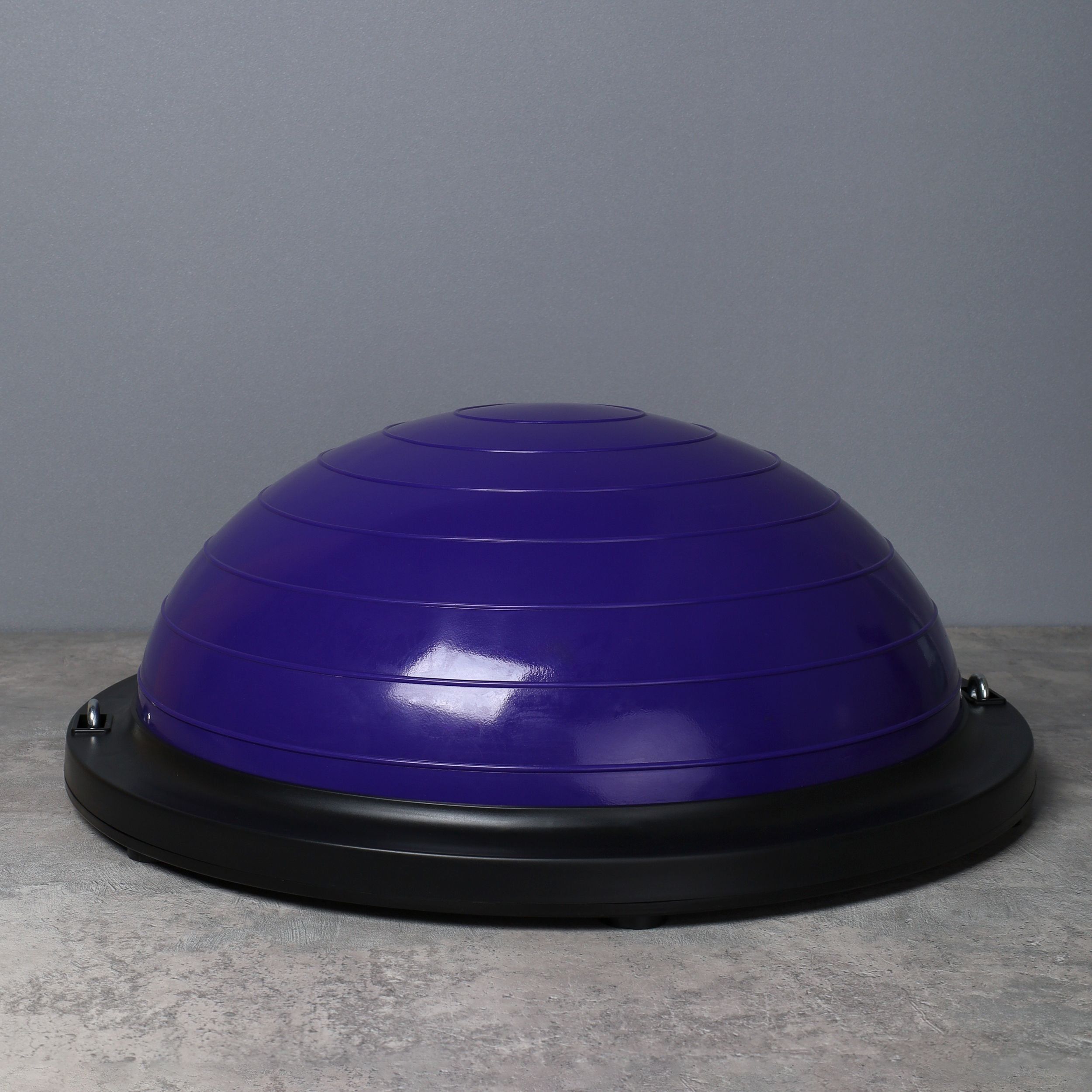 Полусфера балансировочная BOSU 46 см Woohooo Drops в комплекте с эспандером и насосом, фиолетовая