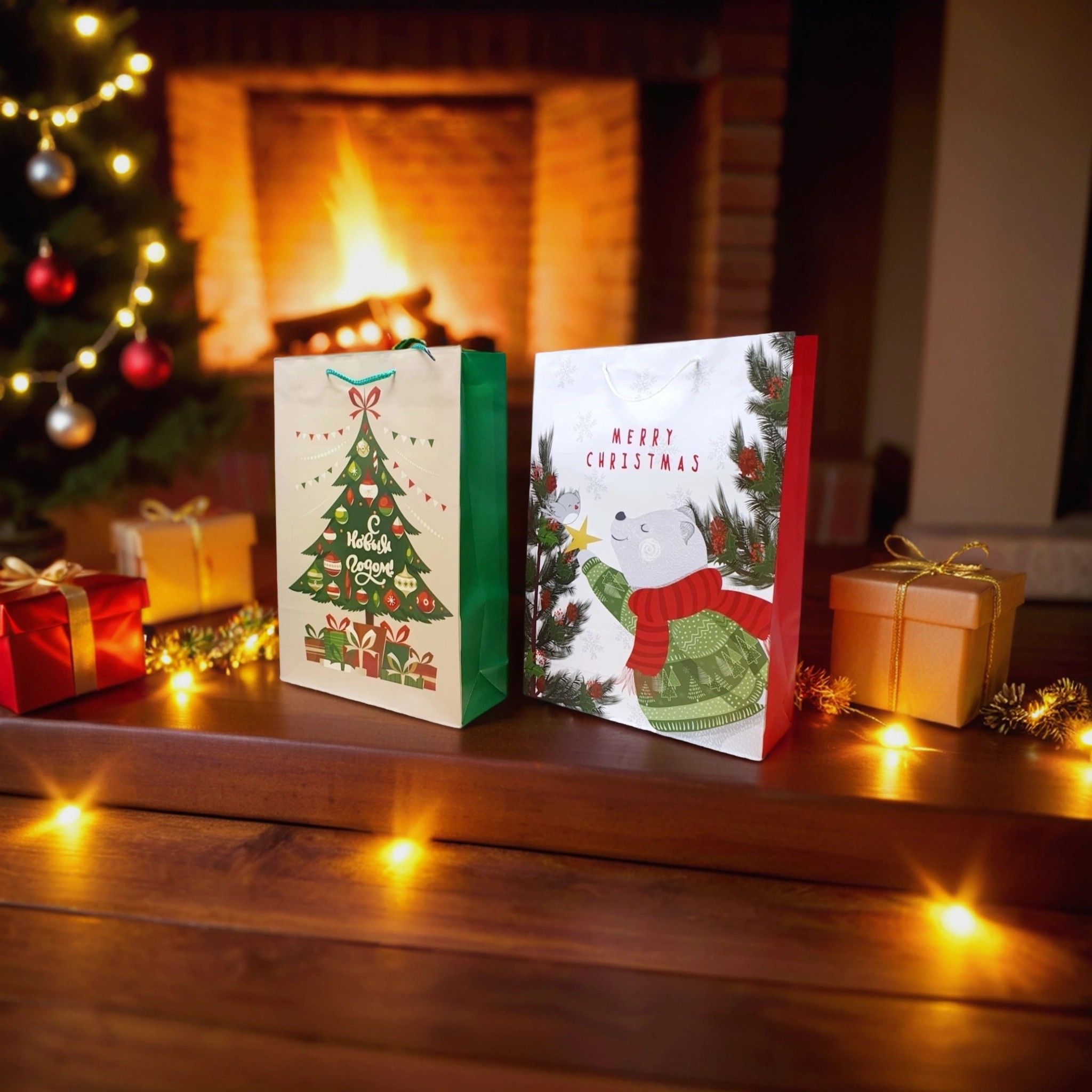 Пакетподарочный33х45х11см,2шт.