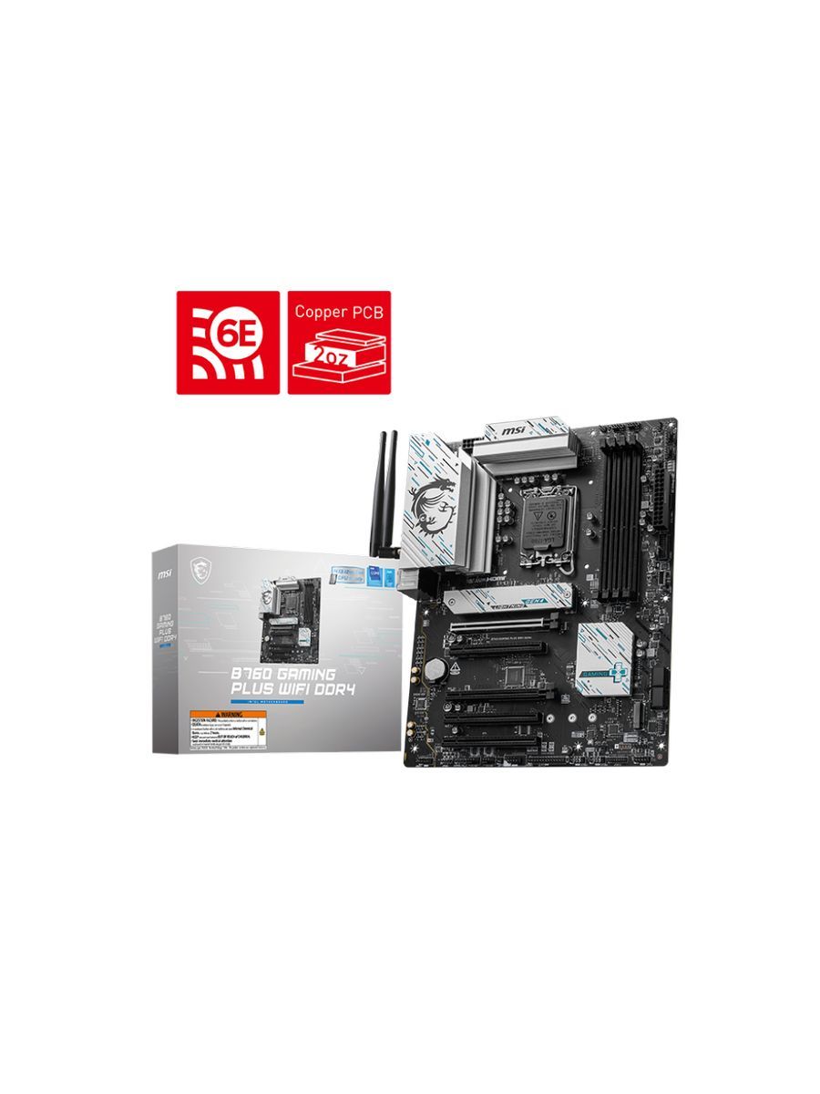 MSIB760GAMINGPLUSWIFILGA1700DDR5Материнскаяплата