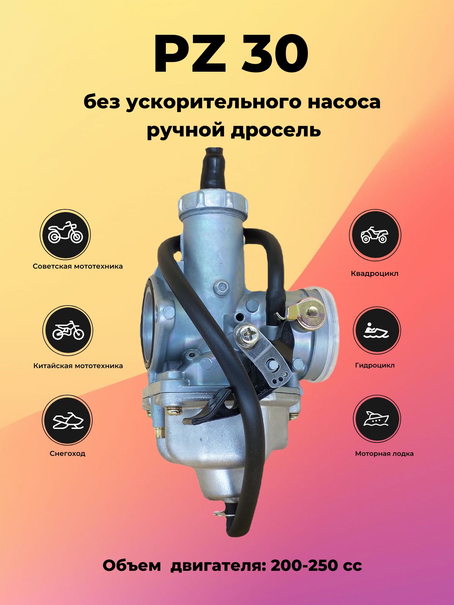 КарбюраторPZ30безускорительногонасоса(вариант2)