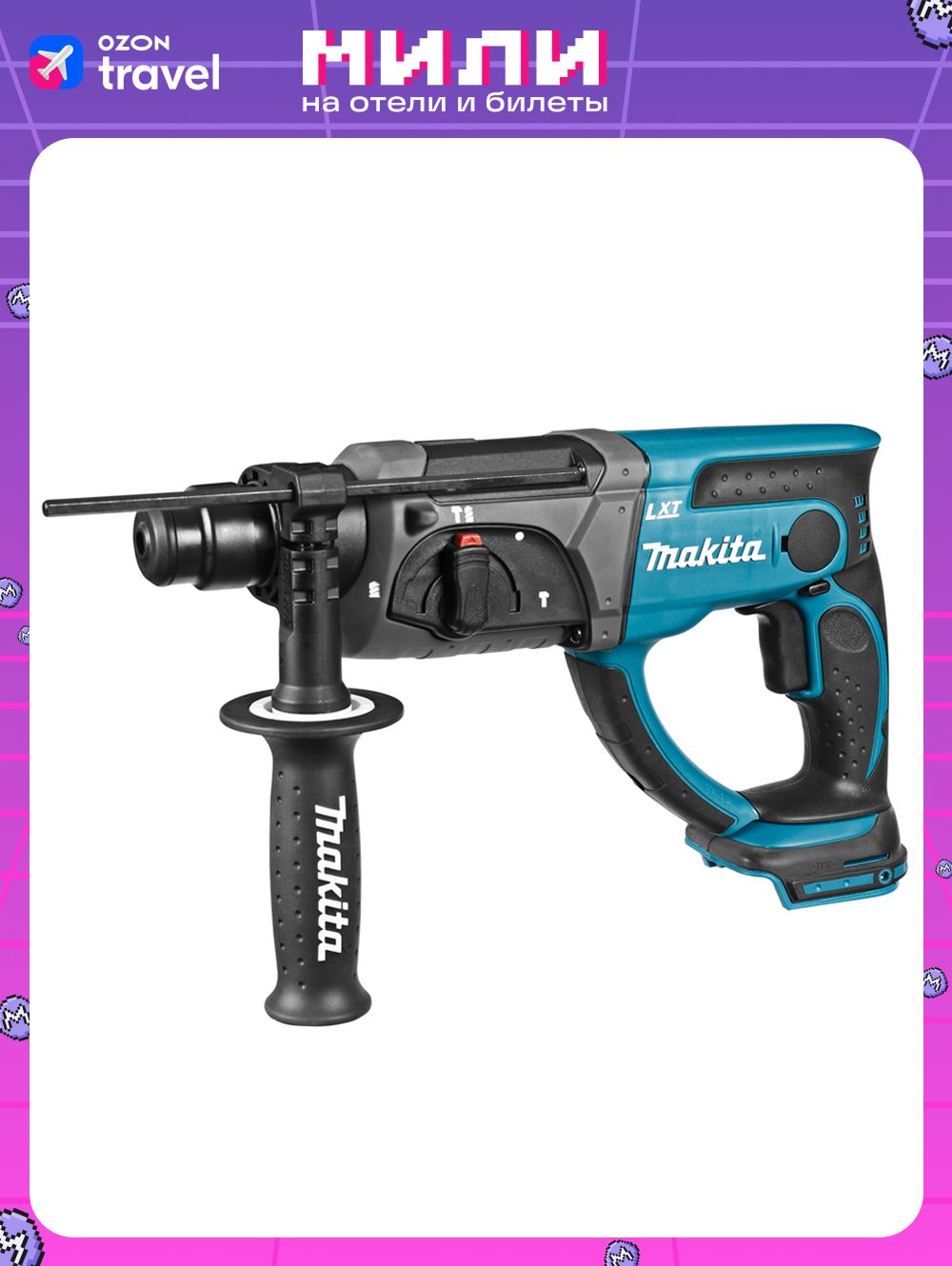 ПерфоратораккумуляторныйSDS+1,9Дж18ВLi-Ionбезаккумуляторовиз/у,БЕЗКЕЙСАMakitaDHR202Z