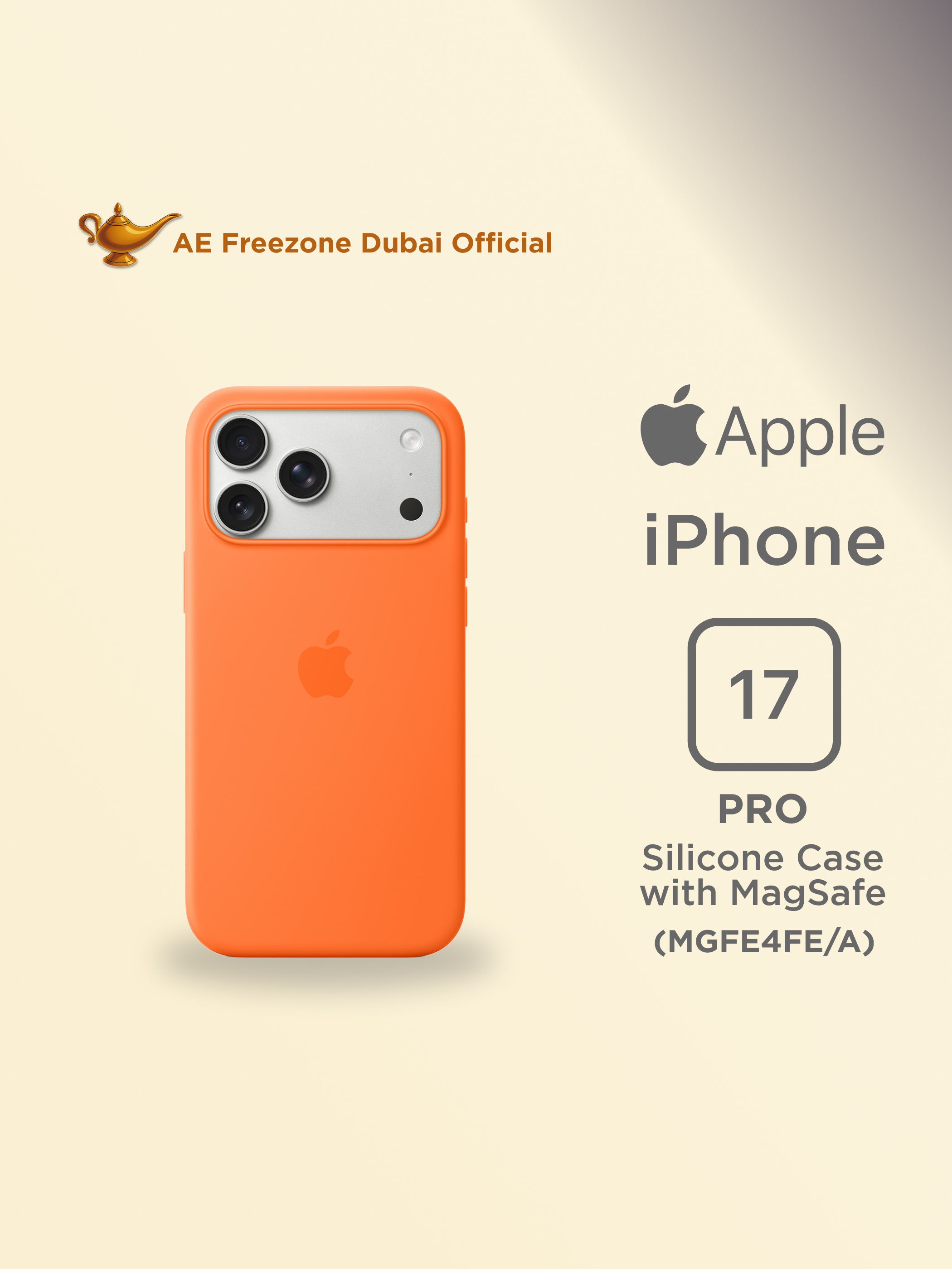 Чехол Apple iPhone 17 Pro Silicone Case with MagSafe Orange (MGFE4FE/A)