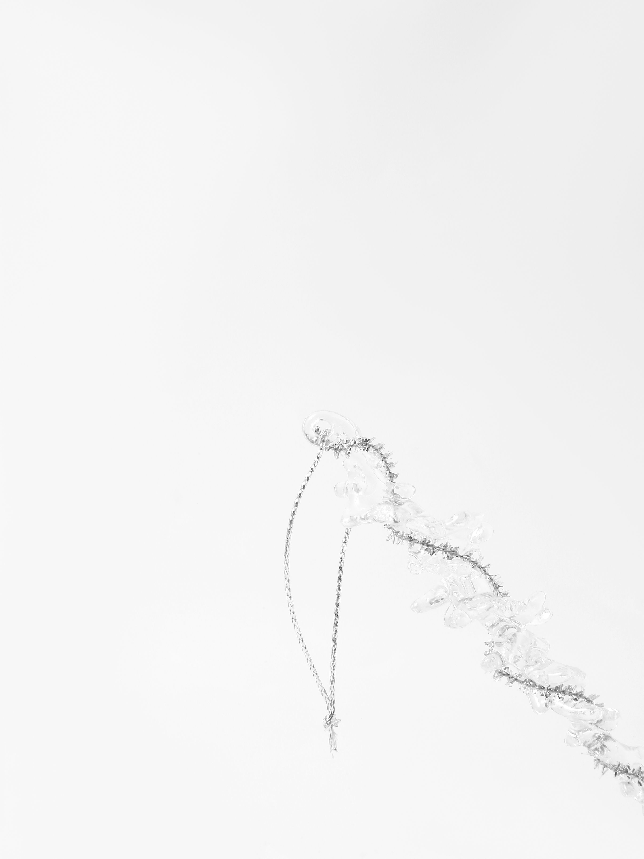 Акриловая сосулька в уп/16 штук Серебро 15CM Китай