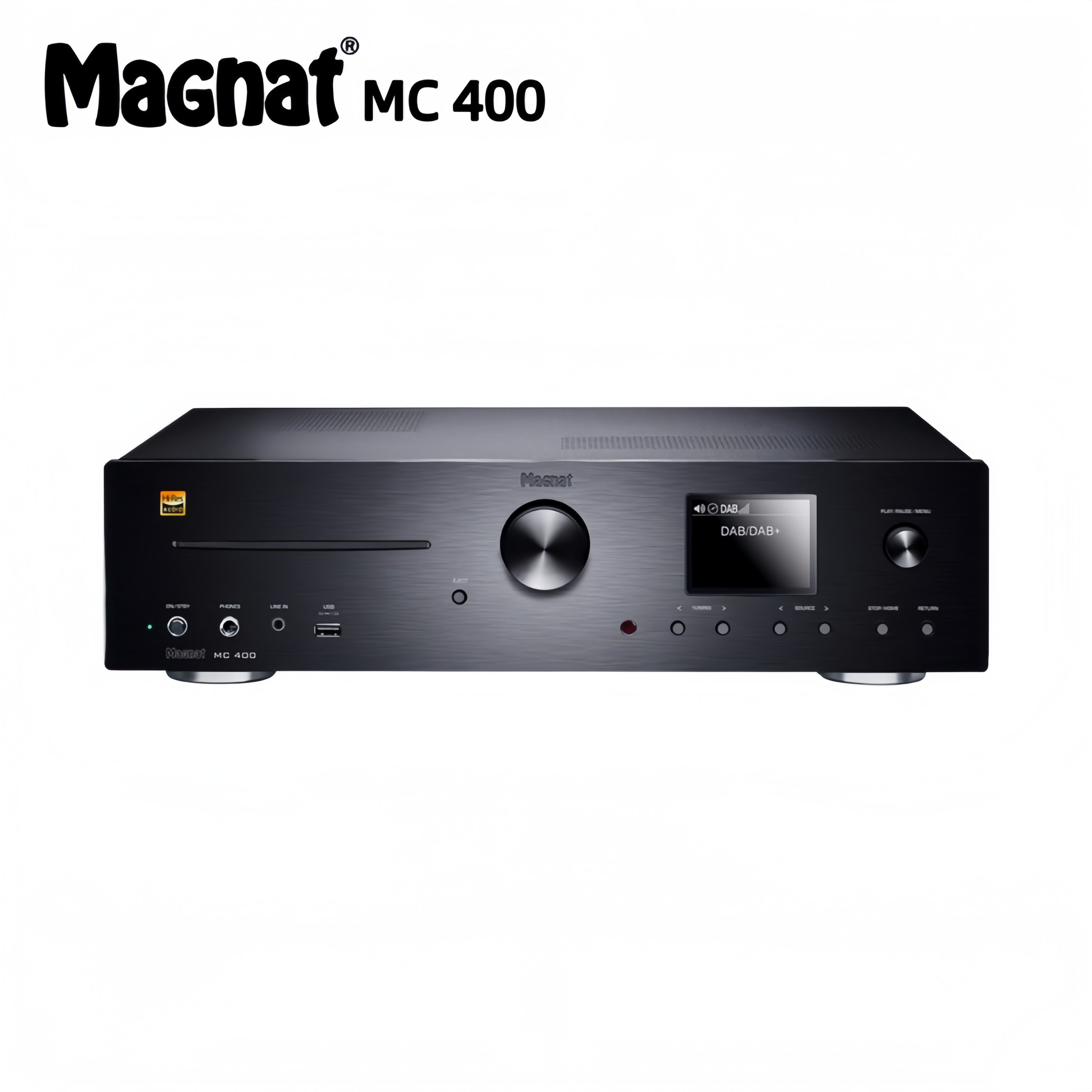 УниверсальныйCD-усилительMAGNATMC400,поддержкаHDMI,Bluetooth5.0,поддержкаHi-Res,управлениечерезприложение,2,8-дюймовыйЖК-дисплей,максимальнаямощность200Вт,черный