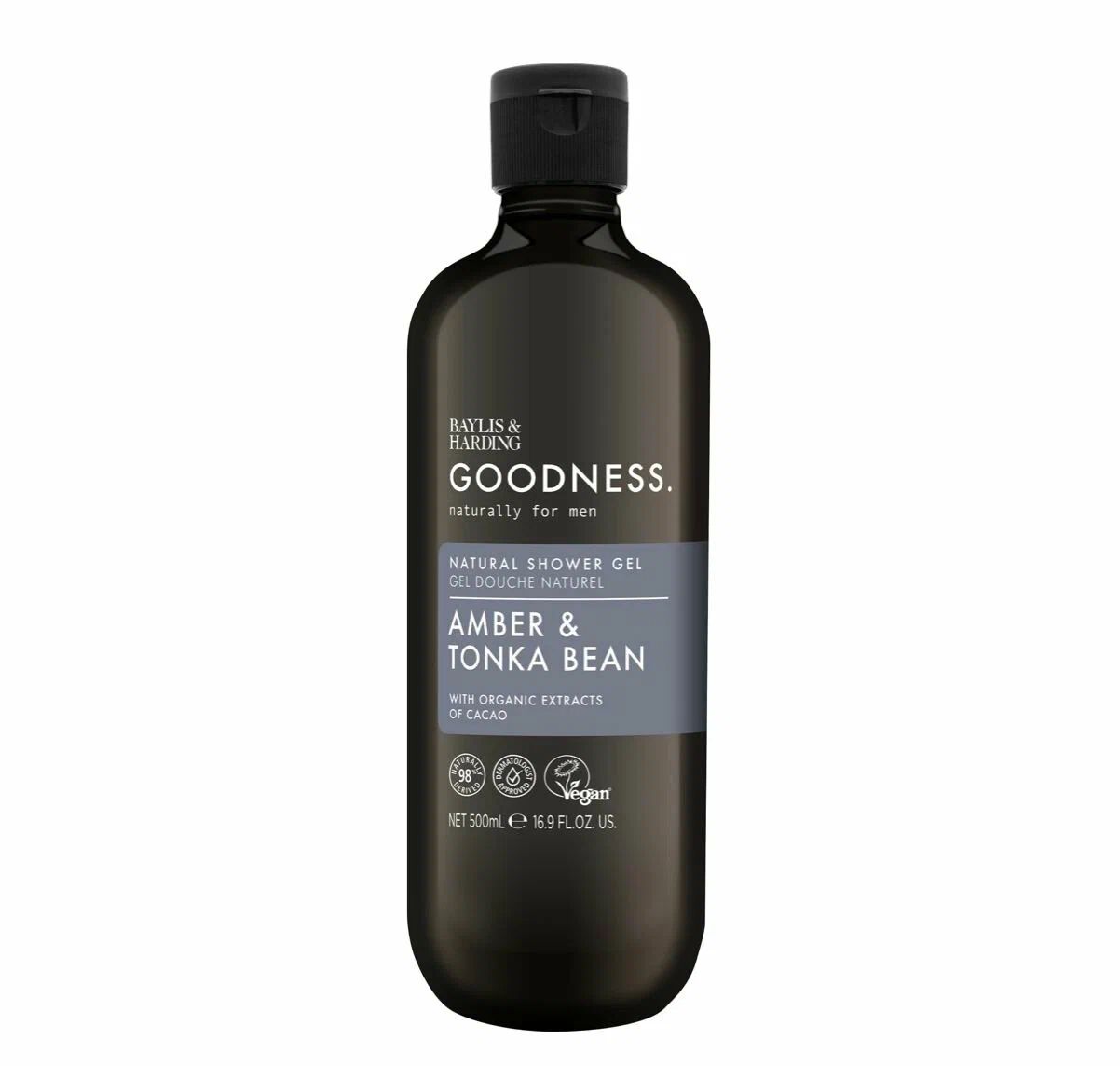 Baylis & Harding - Goodness Men Amber & Tonka Bean Shower Gel Гель для душа 500 мл купить